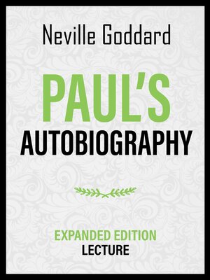 cover image of Paul's Autobiography--Expanded Edition Lecture